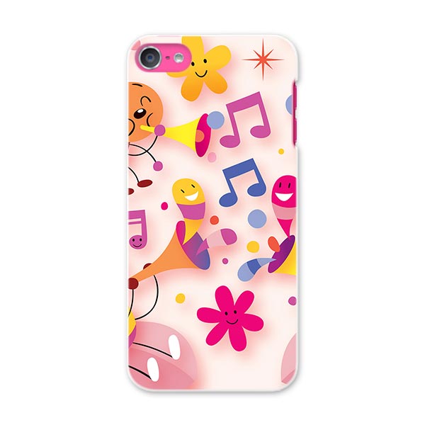 iPod touch 7(2019)/6(2015) アイポッドタッチ 第7世代 第6世代 対応 ケース スマホ カバー スマホケース スマホカバー PC ハードケース 006623 音符　蝶　キャラクター