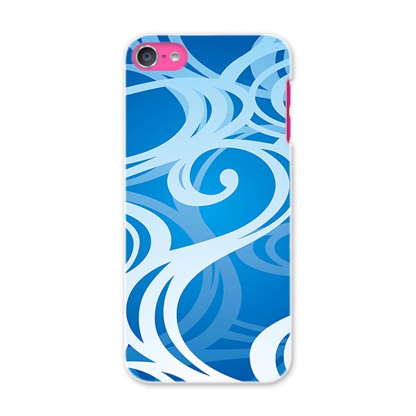 iPod touch 7(2019)/6(2015) アイポッドタッチ 第7世代 第6世代 対応 ケース スマホ カバー スマホケース スマホカバー PC ハードケース 008228 青　ブルー　波　和風　和柄