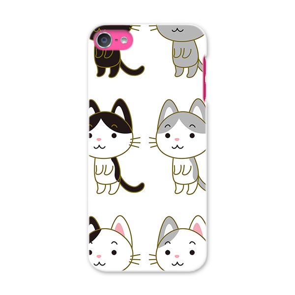 iPod touch 7(2019)/6(2015) アイポッドタッチ 第7世代 第6世代 対応 ケース スマホ カバー スマホケース スマホカバー PC ハードケース 008860 イラスト　ネコ　猫