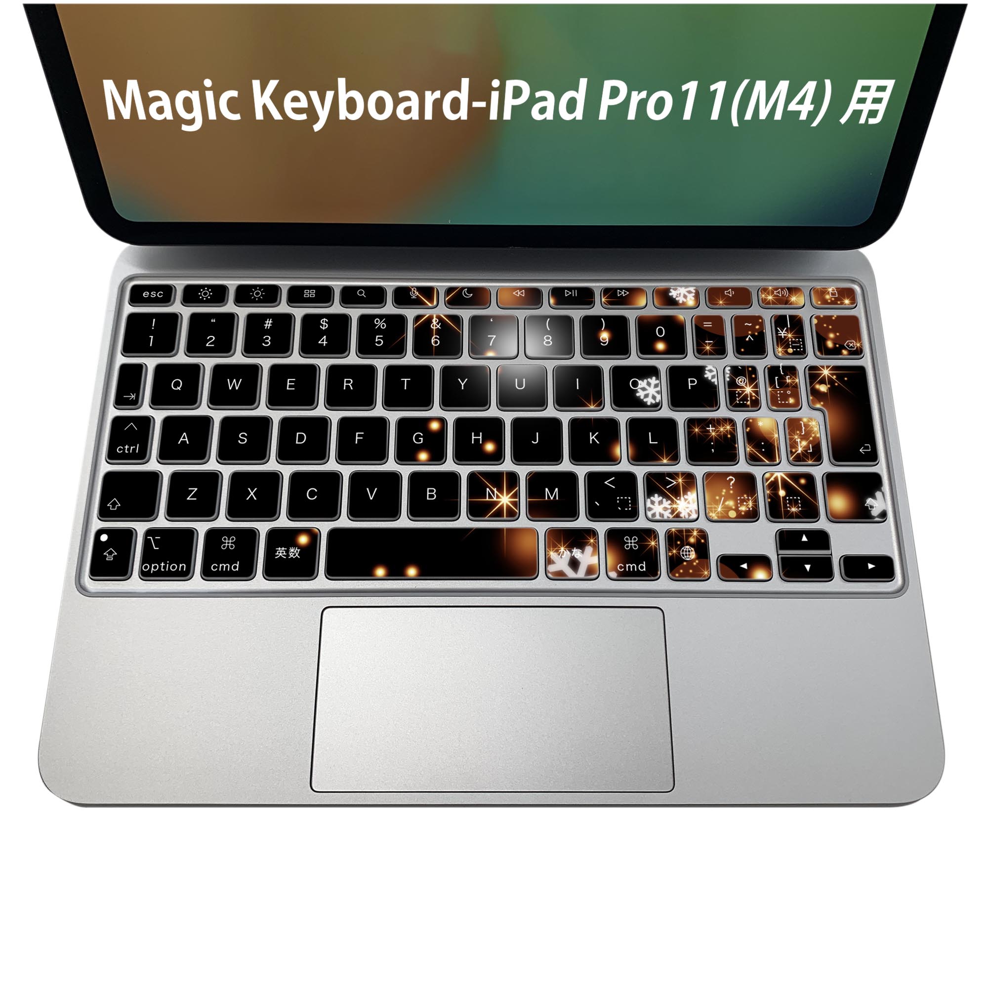 Magic Keyboard 専用 iPadPro11inch 13inch(M4) 2024 第5世代 対応 キーボード用スキンシール キートップ ステッカー アイパッド ノー..