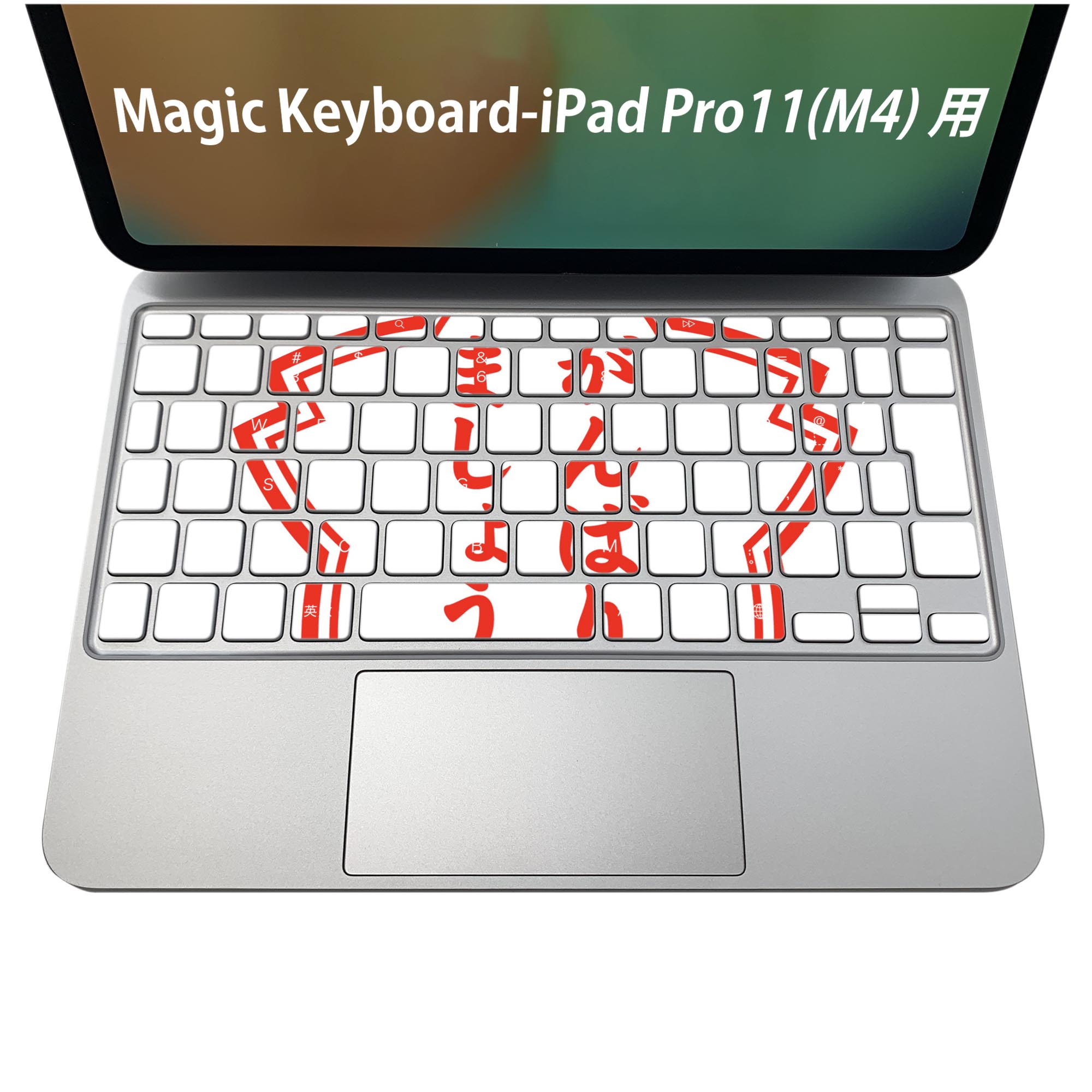 商品特徴・貼るだけでおしゃれに簡単着せ替え、iPadPro11・13（M4）Magic Keyboard KeyTop &nbsp; 全面デザインスキンシール！組み合わせ自由に選べるセット売り！・高精細プリントで写真と遜色がない仕上がり！ ・ちょっとしたすり傷から端末を保護！・エアフリー素材で気泡の心配も軽減！・貼り直しOK！位置調整も安心！注意事項画像はサンプルです。ご覧の環境によっては多少色味に違いを感じる場合がございます。 イメージと違った、モニターと色味が異なるという理由での交換や返金はご対応出来かねます。端末本体やクリアケースは付属しません。貼付時のずれやカメラ周りの凹凸を考慮してカメラ穴等は少し大きめにカットしています。貼付の際はカメラ穴を基準に位置を合わせてください。カメラ付近の何もないように見える場所に穴が開いていますが、こちらは近接・明るさ感知センサー用の穴です。端末本体に直接貼ることを想定しています。保護フィルムなどの上から貼ると上手く貼れない可能性があります初回貼付時の位置調整や貼り直しは可能ですが、しっかり接着させた後の貼り直しは保証しておりません。こちらは無地のシートにプリントした商品で、デコなどの加工はございません。 凹凸や光沢があるように見えたり布地や金属を素材にしたように見える商品もありますが、図版によるものです。印刷カメラ穴の位置にわずかなズレが生じる場合がございます。ご注文後に1点1点制作する受注生産品のため、不良品以外のご返品や交換は固くお断り致します。 機種間違いも保証対象外となりますため、ご注文の際は必ず機種をご確認下さい。発送について完全受注生産のハンドメイド商品となりますので、既製品と比べて発送までお時間を頂いています。 基本的に決済確認後、2〜3営業日、最大で5営業日での発送となります。繁忙期や休業日明けの場合はさらに時間がかかる場合があります。 その際には別途メールにてご連絡致します。メール便の場合、発送日から到着までに2〜4日ほどかかる場合が多く、紛失などの保障もご対応できかねます。あらかじめご了承下さい。