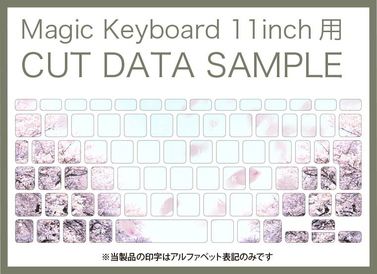 Magic Keyboard 専用 iPadPro11inch 13inch(M4) 2024 第5世代 対応 キーボード用スキンシール キートップ ステッカー アイパッド ノートパソコン アクセサリー 保護 020806 マスクデザイン 宇宙 惑星 桜　花道　春　000123