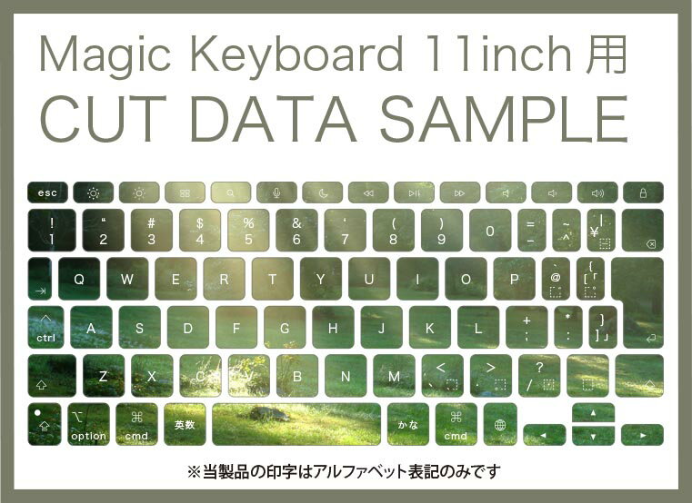 Magic Keyboard 専用 iPadPro11inch 13inch(M4) 2024 第5世代 対応 キーボード用スキンシール キートップ ステッカー アイパッド ノートパソコン アクセサリー 保護 020806 マスクデザイン 宇宙 惑星 森　写真　景色　004644