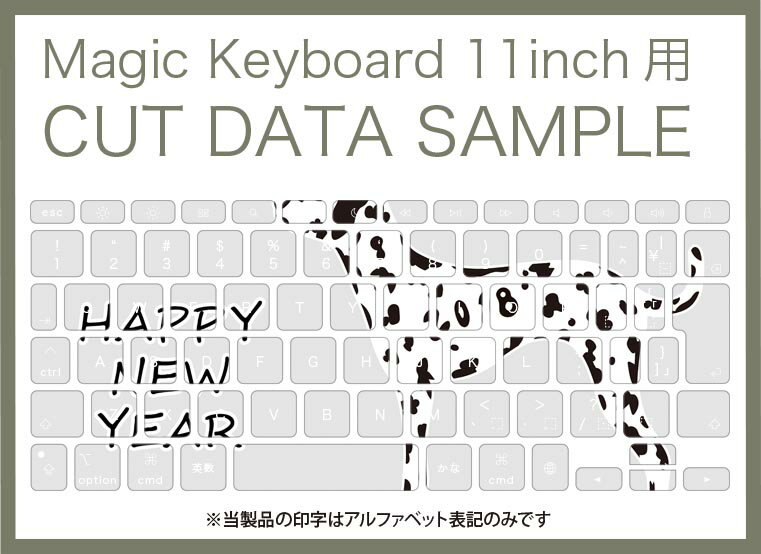 Magic Keyboard 専用 iPadPro11inch 13inch(M4) 2024 第5世代 対応 キーボード用スキンシール キートップ ステッカー アイパッド ノートパソコン アクセサリー 保護 020806 マスクデザイン 宇宙 惑星 ダルメシアン　新年　犬　015609