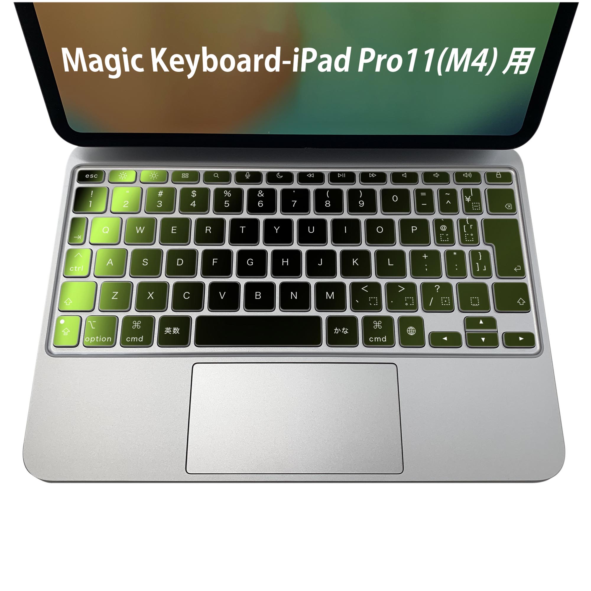 商品特徴・貼るだけでおしゃれに簡単着せ替え、iPadPro11・13（M4）Magic Keyboard KeyTop &nbsp; 全面デザインスキンシール！組み合わせ自由に選べるセット売り！・高精細プリントで写真と遜色がない仕上がり！ ・ちょっとしたすり傷から端末を保護！・エアフリー素材で気泡の心配も軽減！・貼り直しOK！位置調整も安心！注意事項画像はサンプルです。ご覧の環境によっては多少色味に違いを感じる場合がございます。 イメージと違った、モニターと色味が異なるという理由での交換や返金はご対応出来かねます。端末本体やクリアケースは付属しません。貼付時のずれやカメラ周りの凹凸を考慮してカメラ穴等は少し大きめにカットしています。貼付の際はカメラ穴を基準に位置を合わせてください。カメラ付近の何もないように見える場所に穴が開いていますが、こちらは近接・明るさ感知センサー用の穴です。端末本体に直接貼ることを想定しています。保護フィルムなどの上から貼ると上手く貼れない可能性があります初回貼付時の位置調整や貼り直しは可能ですが、しっかり接着させた後の貼り直しは保証しておりません。こちらは無地のシートにプリントした商品で、デコなどの加工はございません。 凹凸や光沢があるように見えたり布地や金属を素材にしたように見える商品もありますが、図版によるものです。印刷カメラ穴の位置にわずかなズレが生じる場合がございます。ご注文後に1点1点制作する受注生産品のため、不良品以外のご返品や交換は固くお断り致します。 機種間違いも保証対象外となりますため、ご注文の際は必ず機種をご確認下さい。発送について完全受注生産のハンドメイド商品となりますので、既製品と比べて発送までお時間を頂いています。 基本的に決済確認後、2〜3営業日、最大で5営業日での発送となります。繁忙期や休業日明けの場合はさらに時間がかかる場合があります。 その際には別途メールにてご連絡致します。メール便の場合、発送日から到着までに2〜4日ほどかかる場合が多く、紛失などの保障もご対応できかねます。あらかじめご了承下さい。