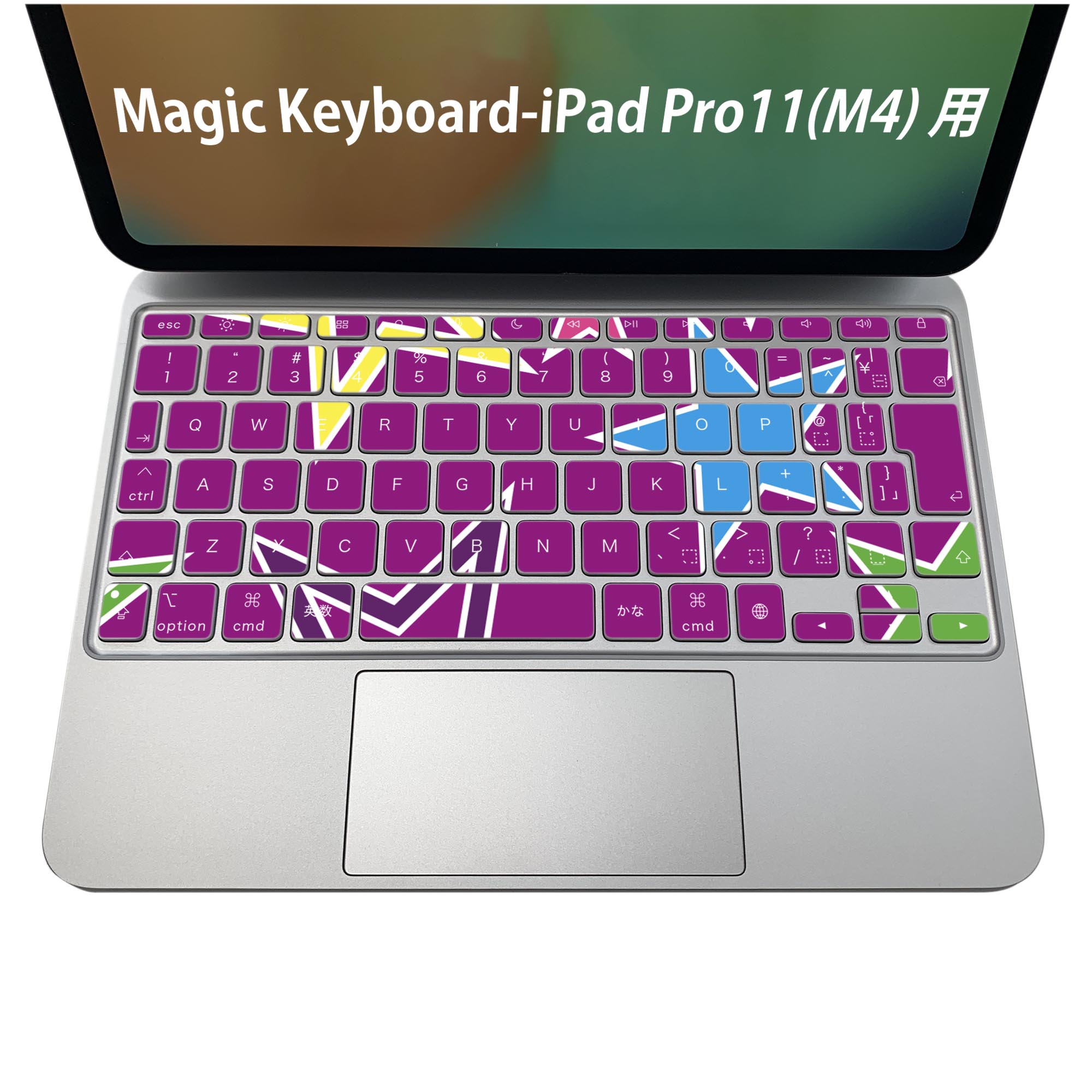 Magic Keyboard 専用 iPadPro11inch 13inch(M4) 2024 第5世代 対応 キーボード用スキンシール キートップ ステッカー アイパッド ノー..