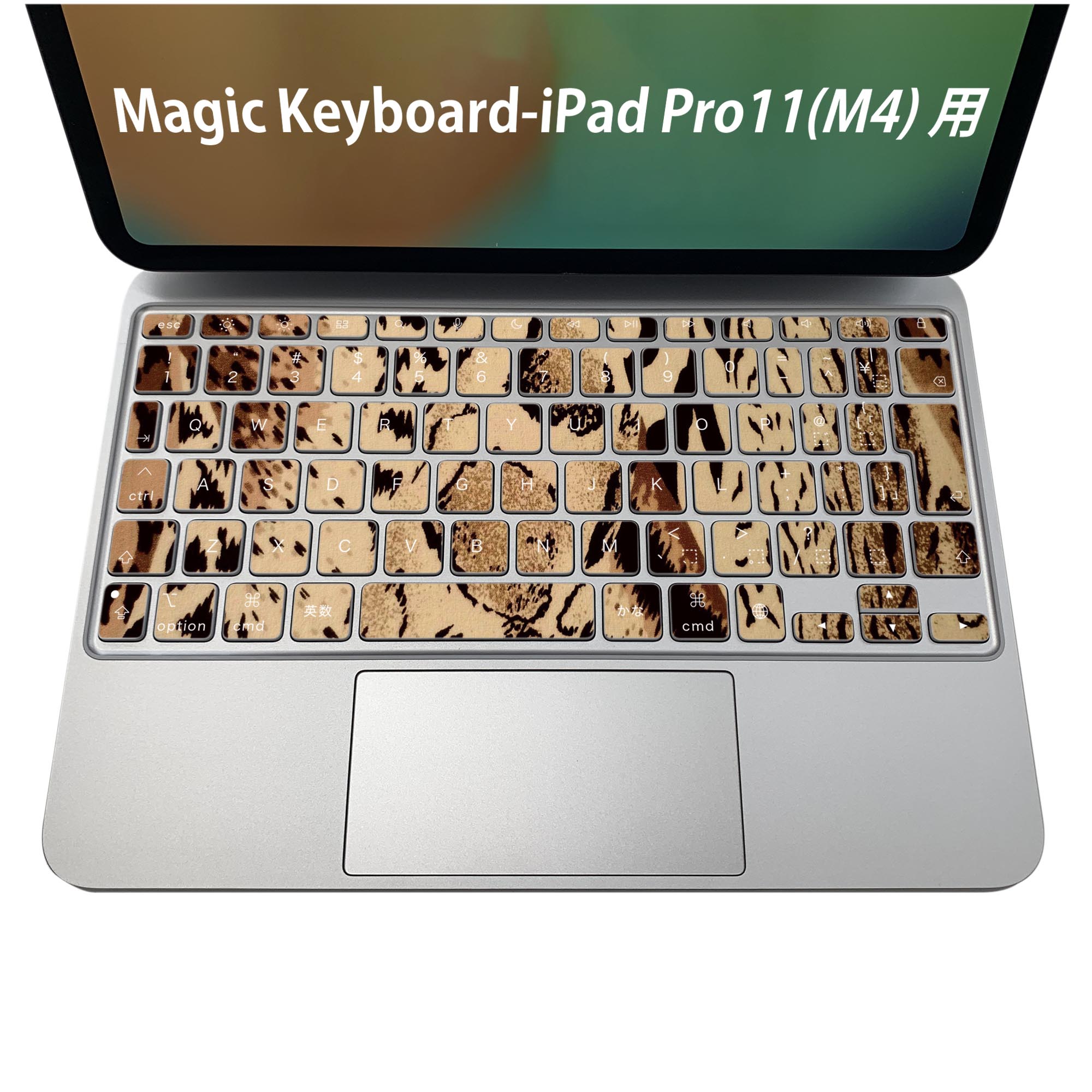 Magic Keyboard 専用 iPadPro11inch 13inch(M4) 2024 第5世代 対応 キーボード用スキンシール キートップ ステッカー アイパッド ノートパソコン アクセサリー 保護 020806 マスクデザイン 宇宙 惑星 アニマル柄　022869(2.0)