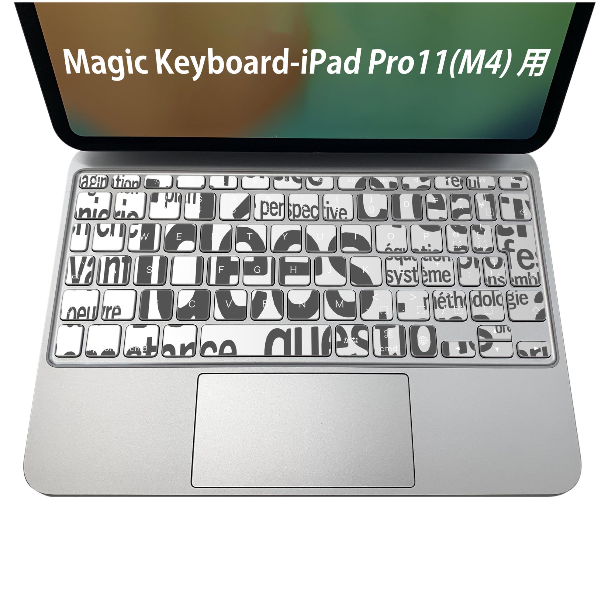 Magic Keyboard 専用 iPadPro11inch 13inch(M4) 2024 第5世代 対応 キーボード用スキンシール キートップ ステッカー アイパッド ノー..