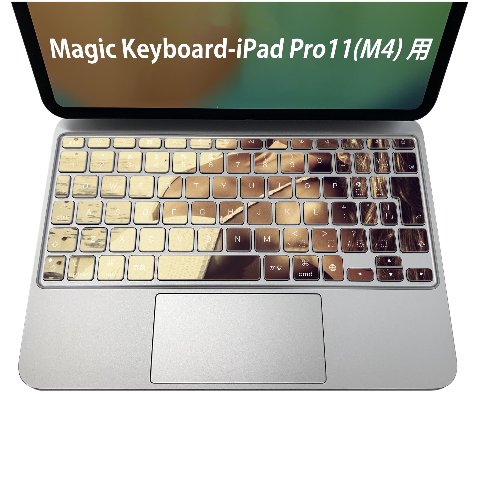 Magic Keyboard 専用 iPadPro11inch 13inch(M4) 2024 第5世代 対応 キーボード用スキンシール キートップ ステッカー アイパッド ノートパソコン アクセサリー 保護 020806 マスクデザイン 宇宙 惑星 おしゃれ　女性　　011494
