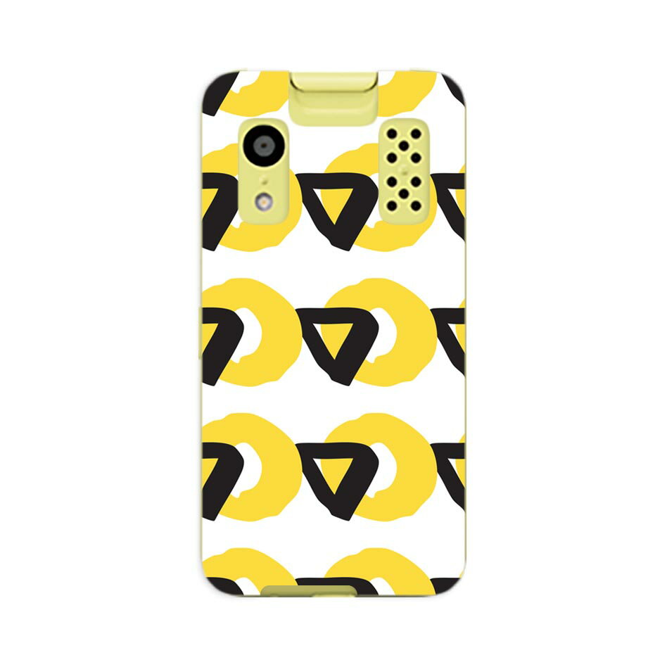 キッズケータイ KY-41C 専用 ケース ソフトケース 保護 スマホ カバー ky41c tpu ケース 012774 黄色　黒　記号