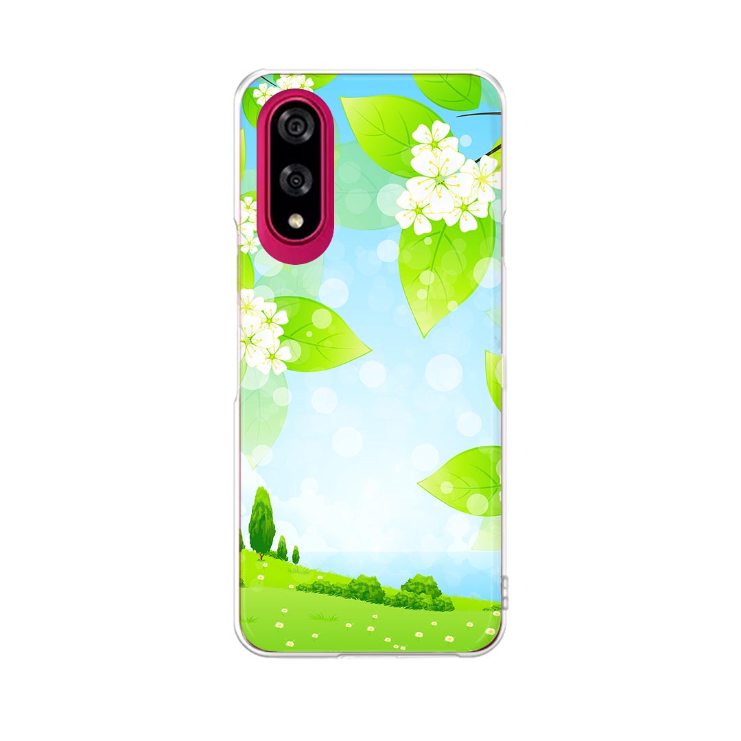 BASIO active3 KYG04 ベイシオ アクティブ3 用 kyg04 ケース カバー ハードケース 002567 花　景色　イラスト