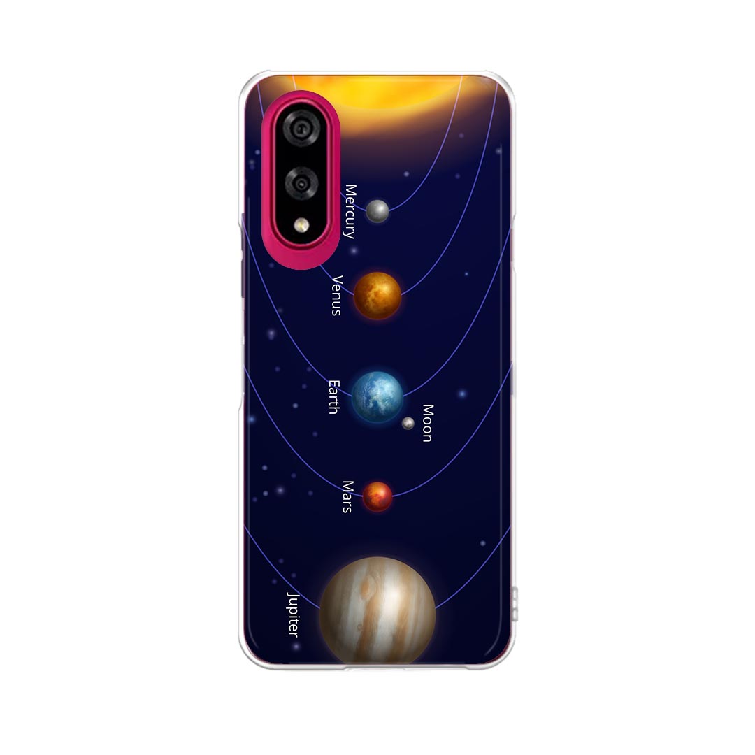 BASIO active3 KYG04 ベイシオ アクティブ3 用 kyg04 ケース カバー ハードケース 033409 solar system 太陽系