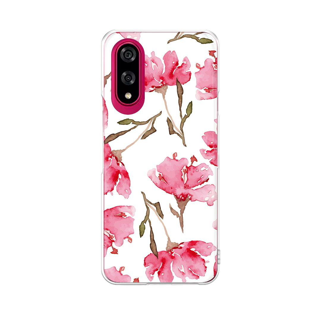 乐天商城 - BASIO active3 KYG04 ベイシオ アクティブ3 用 kyg04 ケース カバー ハードケース 011058 花　水彩　ピンク