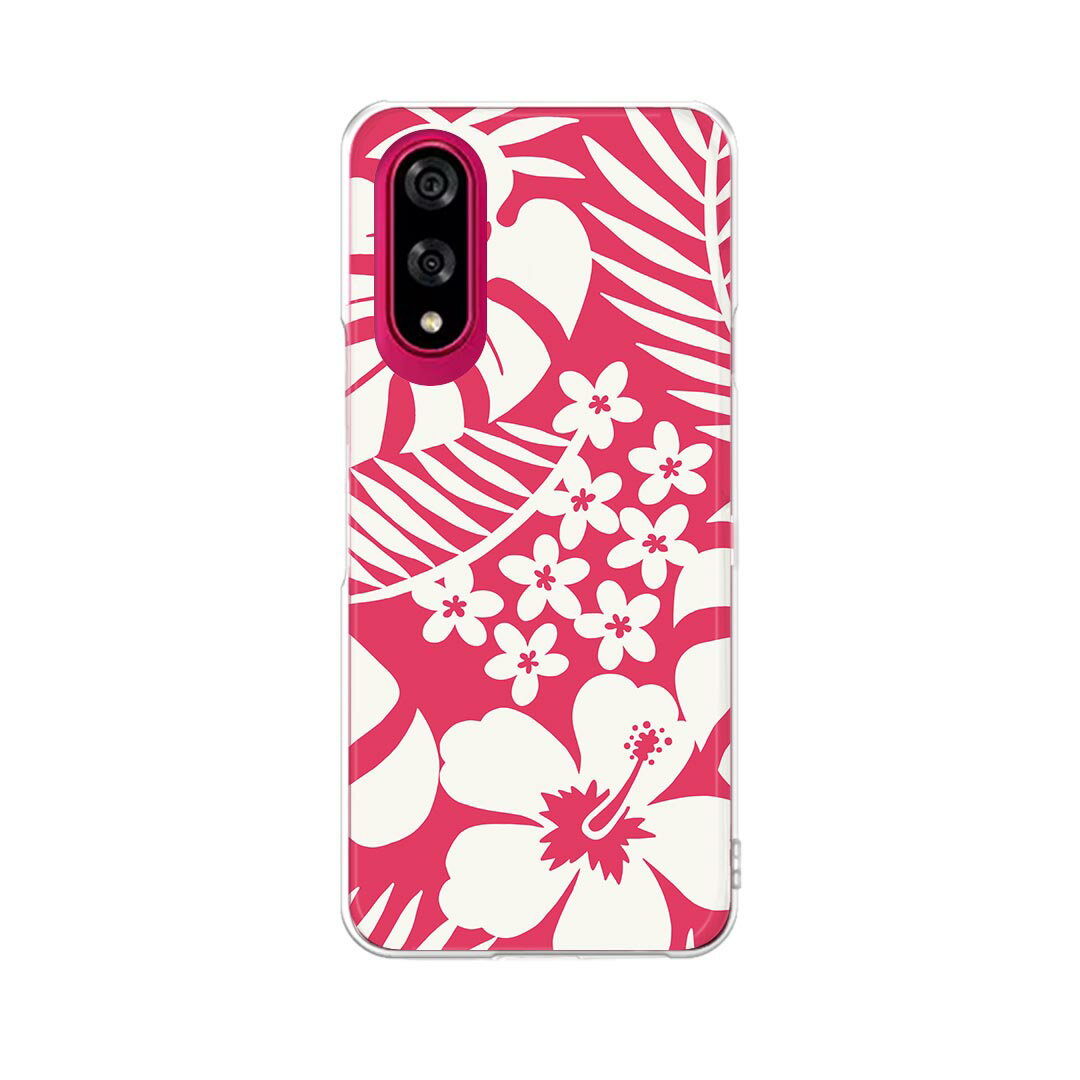 Mobile Phone - BASIO active3 KYG04 ベイシオ アクティブ3 用 kyg04 ケース カバー ハードケース 012488 ハイビスカス　植物　ピンク