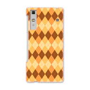 KYV37 Qua phone キュア フォン kyv37 au エーユー スマホ ケース スマホカバー PC ハードケース チェック オレンジ アーガイル チ...