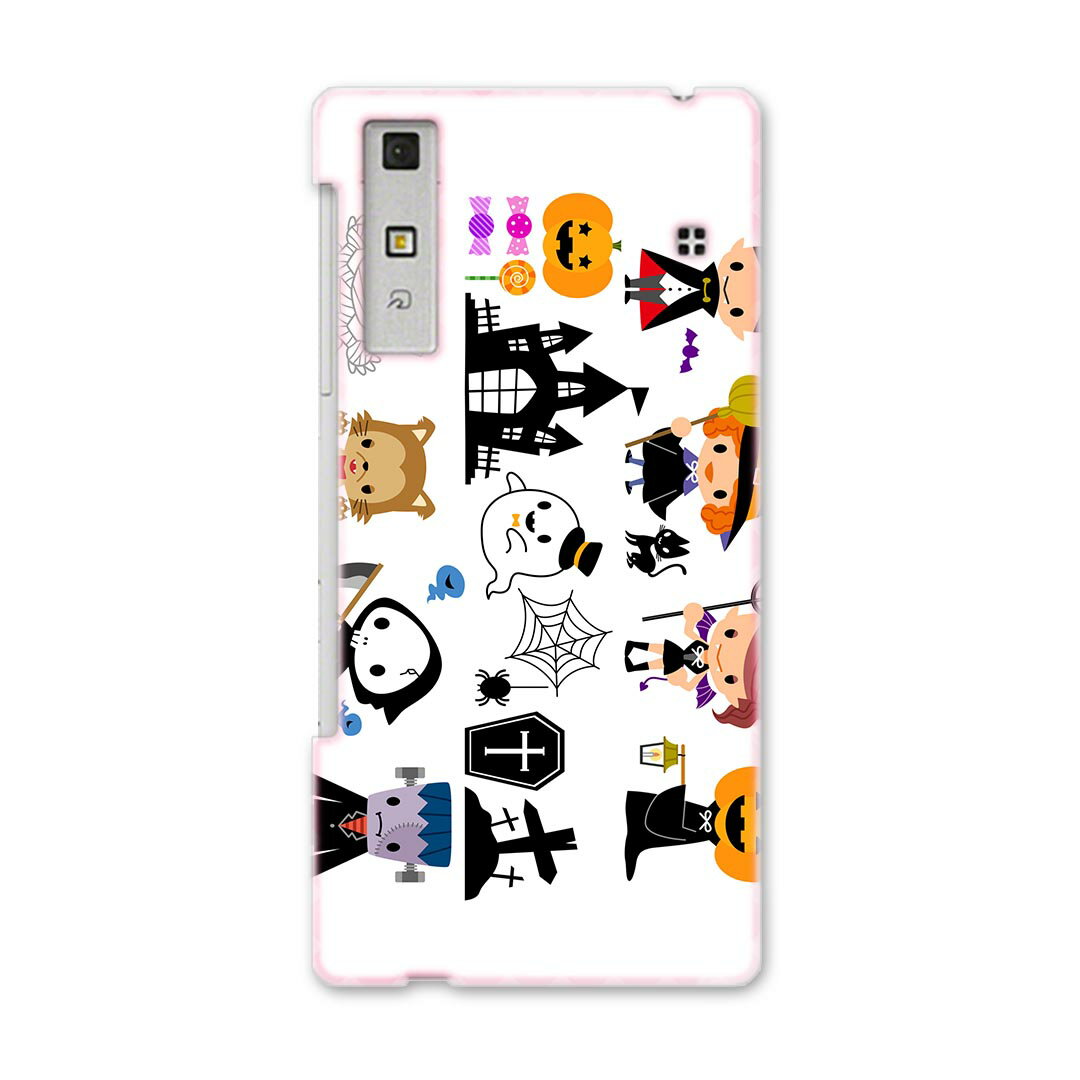 KYV37 Qua phone キュア フォン kyv37 au エーユー スマホ ケース スマホカバー PC ハードケース ハロウィン キャラクター おばけ 009418