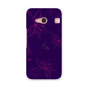 KYV40 rafre ラフレ kyv40 au エーユー スマホ ケース スマホカバー PC ハードケース 花 イラスト 紫 木目 002247(2)