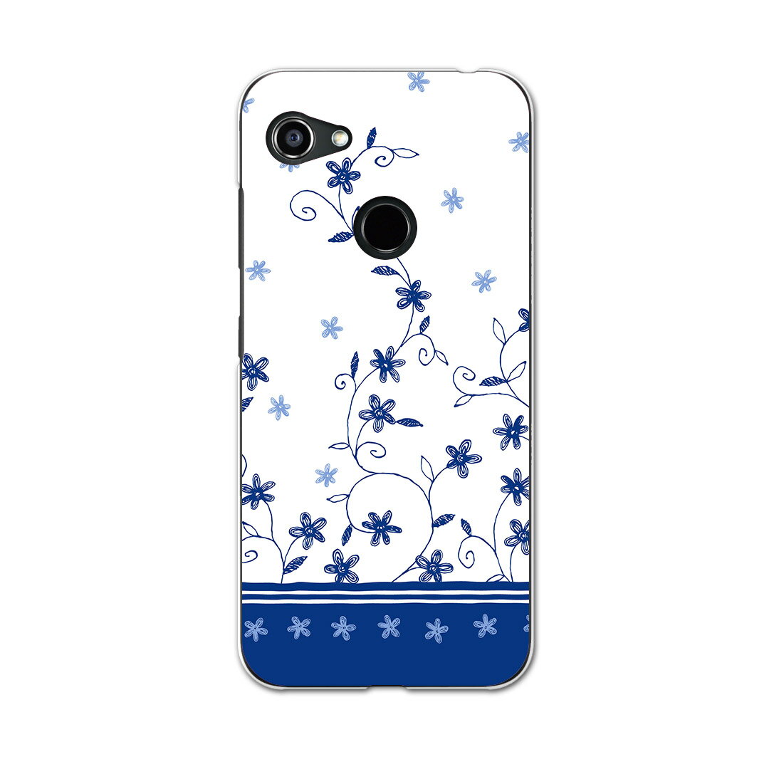 樂天商城 - GRATINA KYV48 専用ケース ハードケース 京セラ au igcase スマホカバー カバー ケース 008596 フラワー 青　ブルー　花　フラワー
