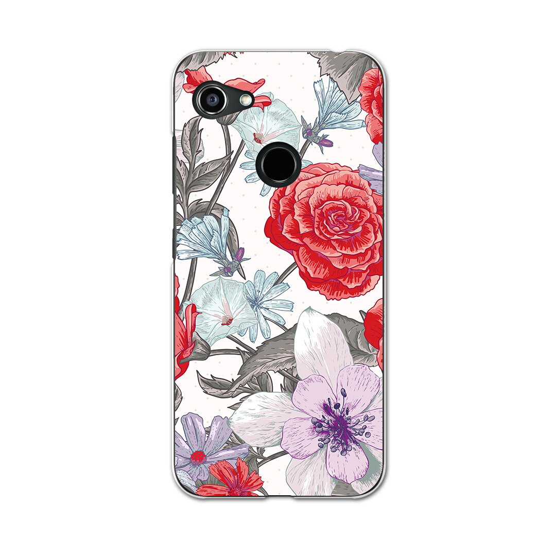 GRATINA KYV48 専用ケース ハードケース 京セラ au igcase スマホカバー カバー ケース 008801 フラワー イラスト　花　フラワー　赤　レッド