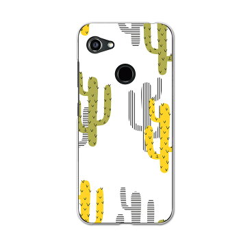 GRATINA KYV48 専用ケース ハードケース 京セラ au igcase スマホカバー カバー ケース 015943 サボテン 模様 黄色