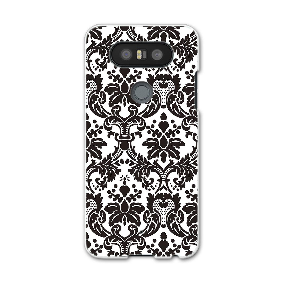 L-01J V20 PRO Electronics LGエレクトロニクス l01j docomo ドコモ スマホ カバー ケース スマホケース スマホカバー PC ハードケース ダマスク　モノトーン その他 000796