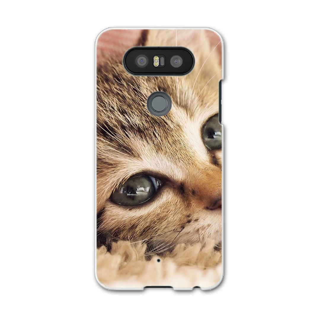 LGV34 isaiBeat イサイ ビート LG Electronics LGエレクトロニクス au エーユーlgv34 スマホ カバー ケース スマホケース スマホカバー PC ハードケース 001172 ネコ　動物