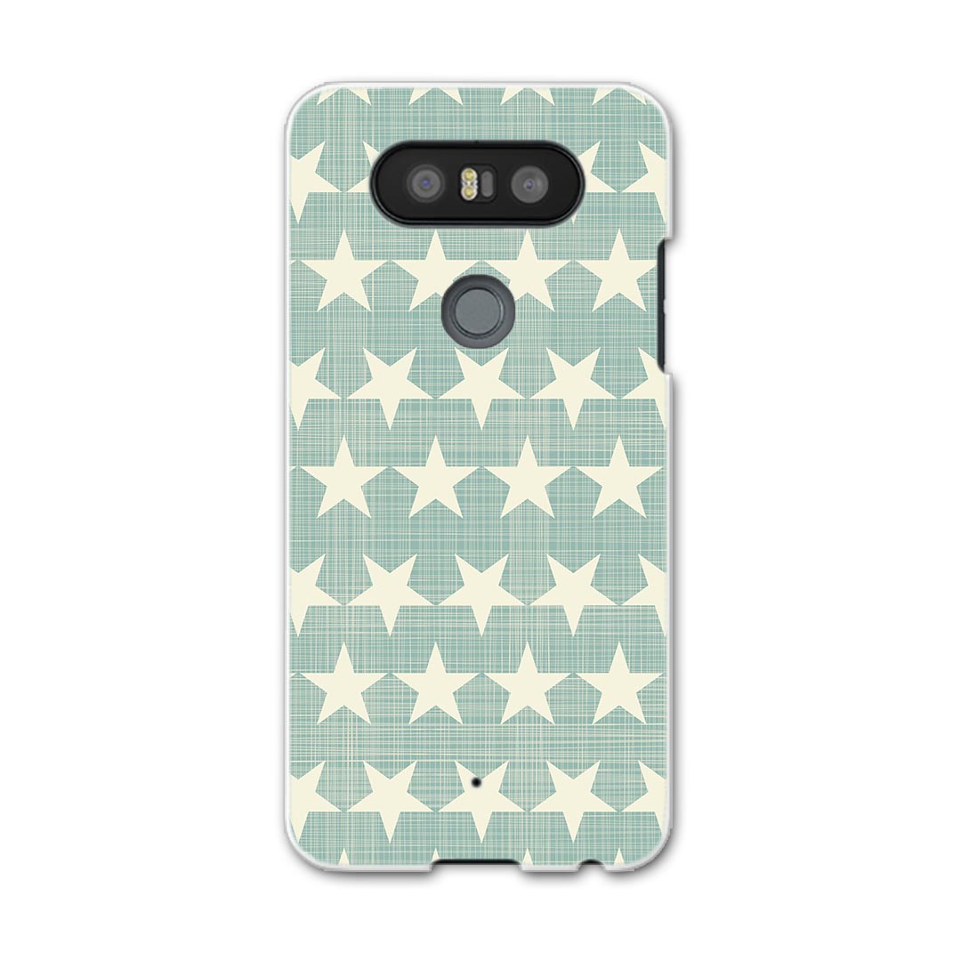 L-01J V20 PRO Electronics LGエレクトロニクス l01j docomo ドコモ スマホ カバー ケース スマホケース スマホカバー PC ハードケース 星　模様　緑 チェック・ボーダー 002528