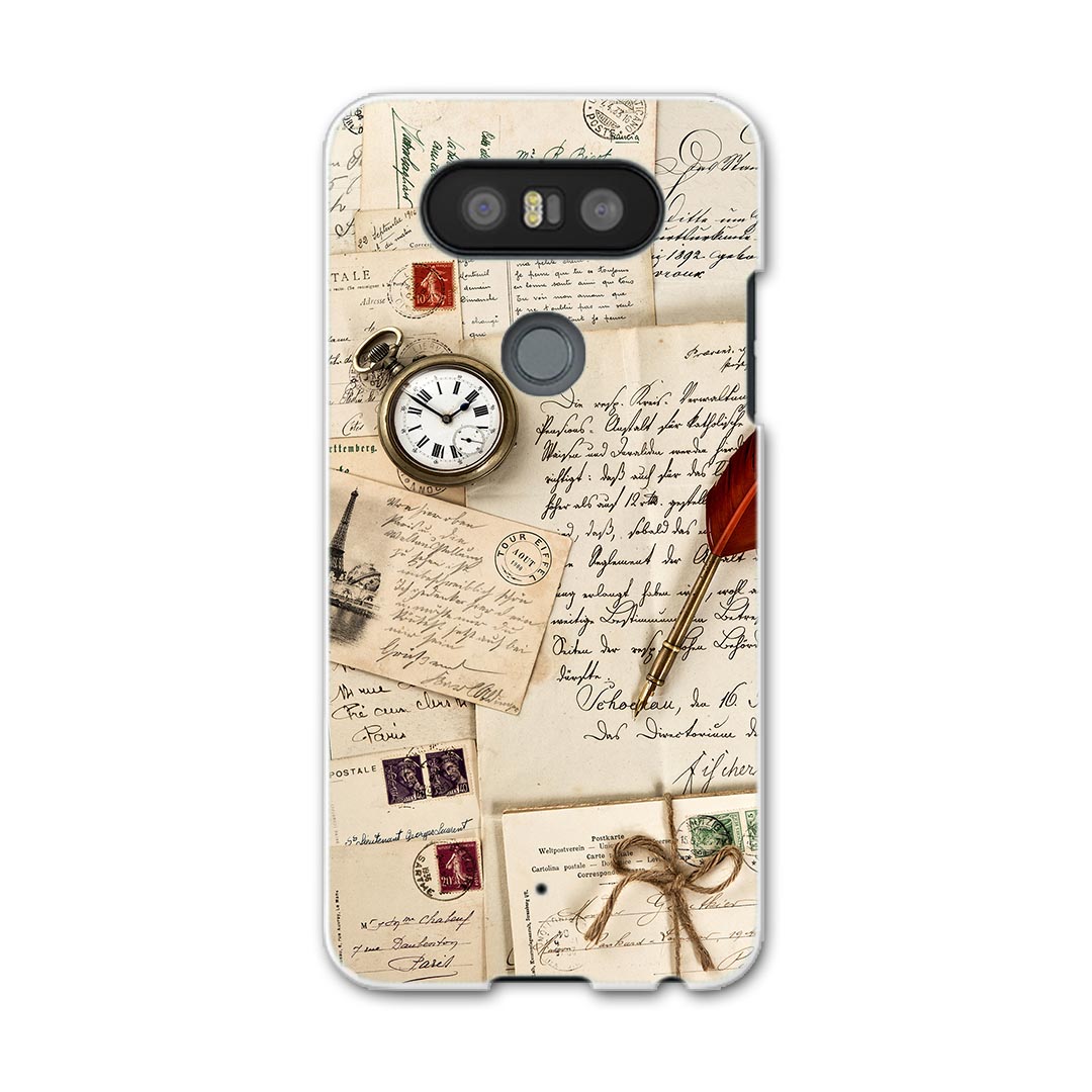 LGV34 isaiBeat イサイ ビート LG Electronics LGエレクトロニクス au エーユーlgv34 スマホ カバー ケース スマホケース スマホカバー PC ハードケース 002662 外国　手紙　時計