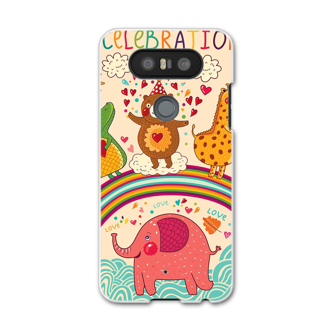 Rakuten - LGV34 isaiBeat イサイ ビート LG Electronics LGエレクトロニクス au エーユーlgv34 スマホ カバー ケース スマホケース スマホカバー PC ハードケース 002831 動物　キャラクター　カラフル