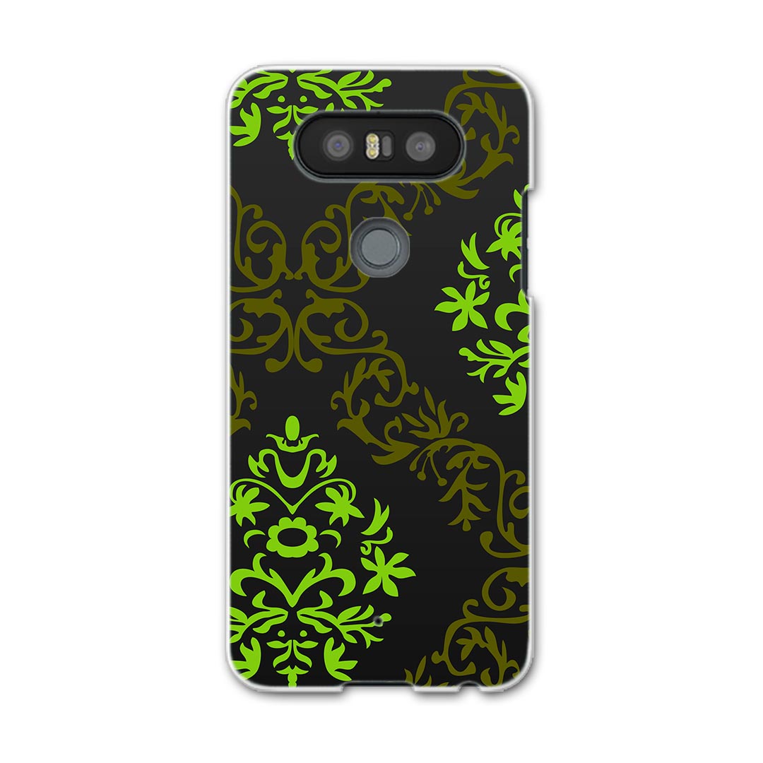 L-01J V20 PRO Electronics LGエレクトロニクス l01j docomo ドコモ スマホ カバー ケース スマホケース スマホカバー PC ハードケース 模様　エレガント　緑 フラワー 003947
