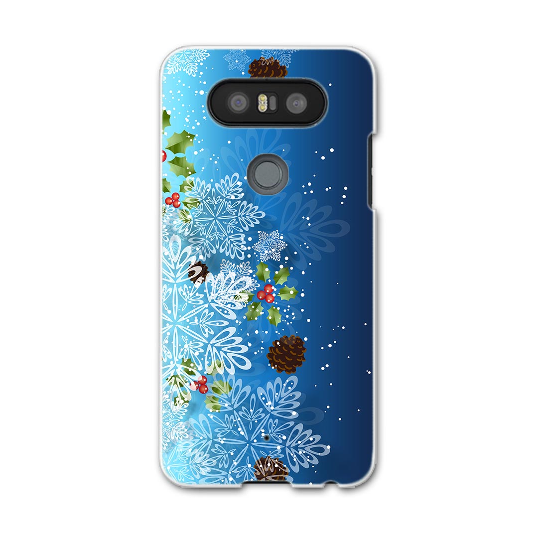 LGV34 isaiBeat イサイ ビート LG Electronics LGエレクトロニクス au エーユーlgv34 スマホ カバー ケース スマホケース スマホカバー PC ハードケース 004621 雪　結晶　クリスマス