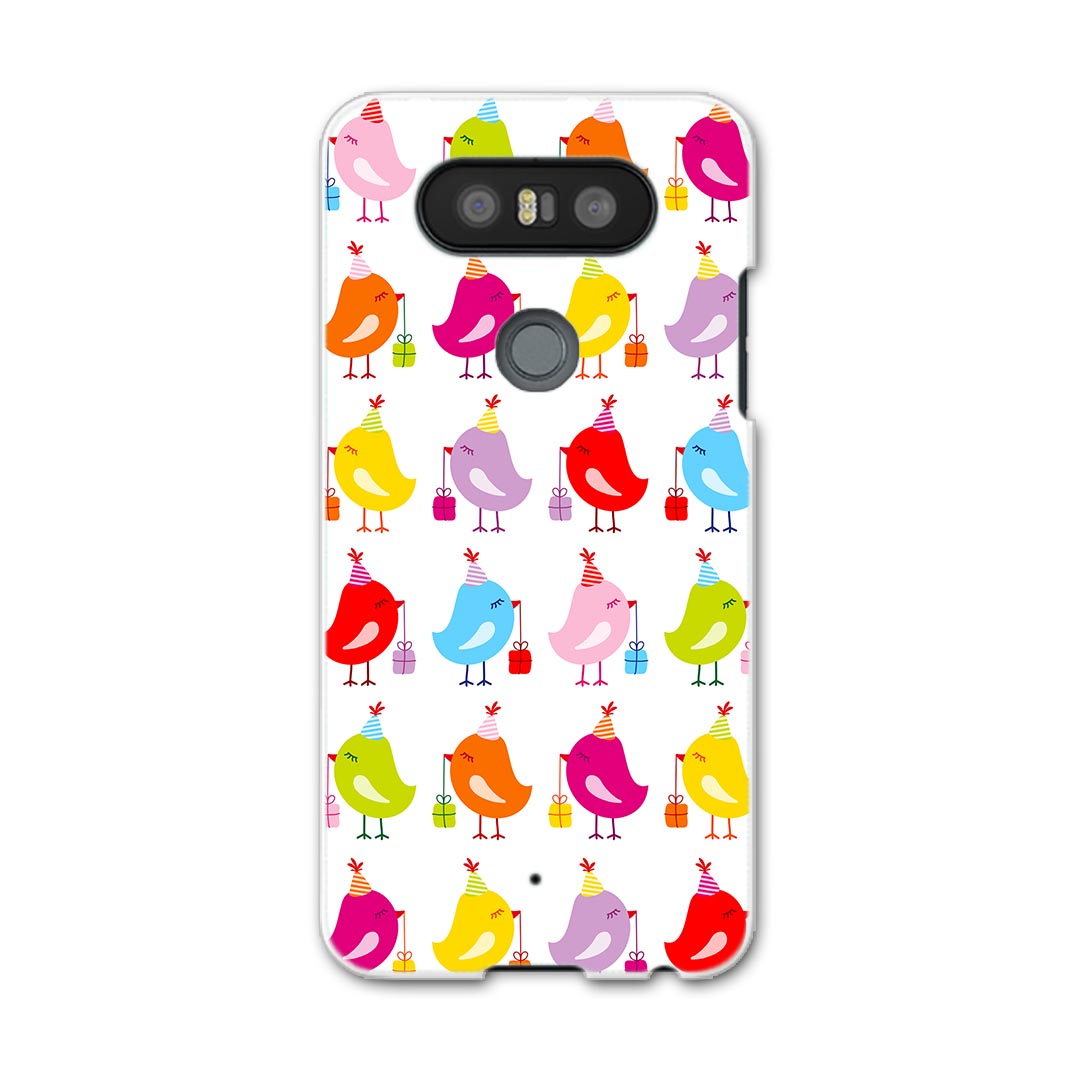 L-01J V20 PRO Electronics LGエレクトロニクス l01j docomo ドコモ スマホ カバー ケース スマホケース スマホカバー PC ハードケース 鳥　プレゼント　カラフル チェック・ボーダー 005168