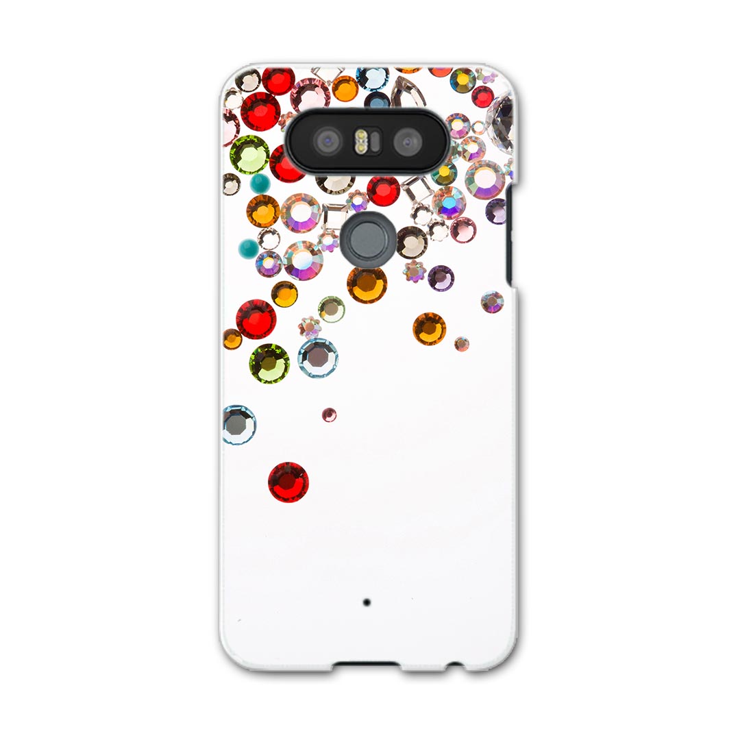 L-01J V20 PRO Electronics LGエレクトロニクス l01j docomo ドコモ スマホ カバー ケース スマホケース スマホカバー PC ハードケース カラフル　宝石　白 ラグジュアリー 005377