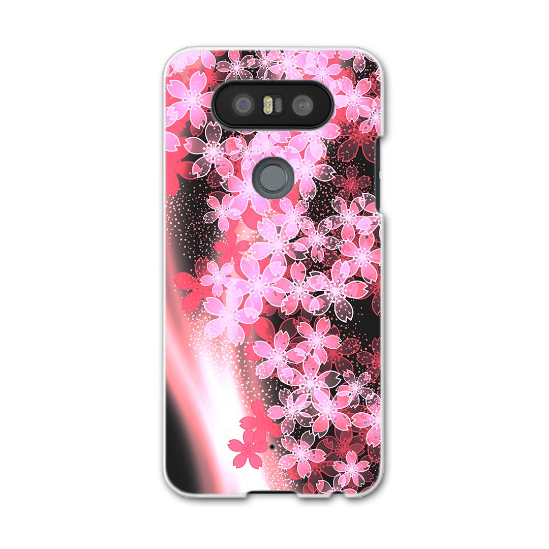 LGV34 isaiBeat イサイ ビート LG Electronics LGエレクトロニクス au エーユーlgv34 スマホ カバー ケース スマホケース スマホカバー PC ハードケース 005614 花　和風　和柄