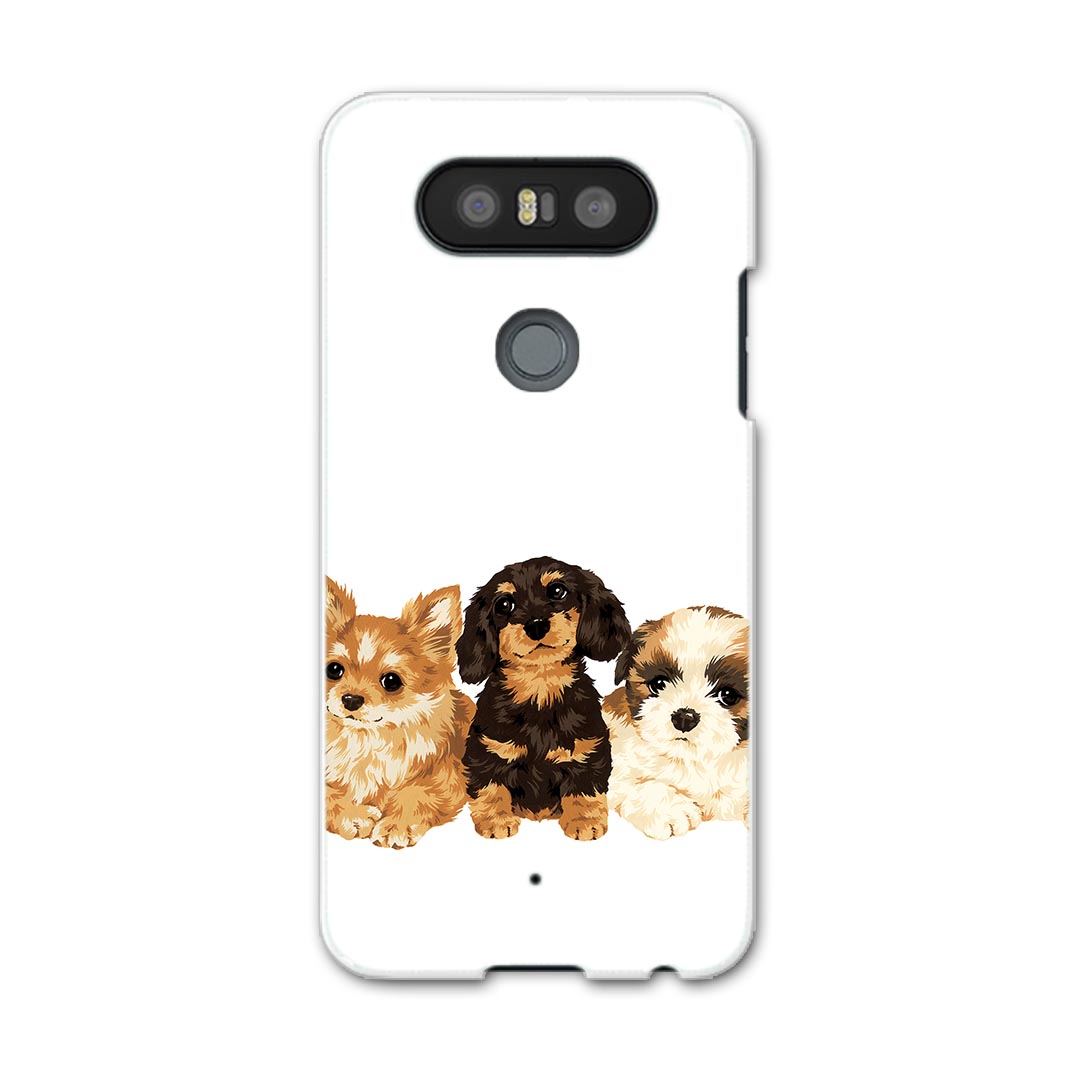 LGV34 isaiBeat イサイ ビート LG Electronics LGエレクトロニクス au エーユーlgv34 スマホ カバー ケース スマホケース スマホカバー PC ハードケース 005734 犬　動物　イラスト