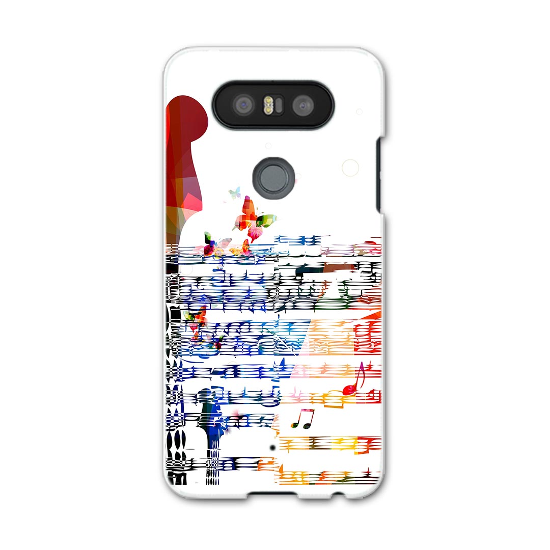 L-01J V20 PRO Electronics LGエレクトロニクス l01j docomo ドコモ スマホ カバー ケース スマホケース スマホカバー PC ハードケース 音符　楽譜　音楽　楽器　カラフル ユニーク 007926