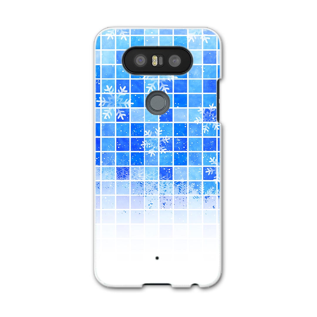 乐天商城 - L-01J V20 PRO Electronics LGエレクトロニクス l01j docomo ドコモ スマホ カバー ケース スマホケース スマホカバー PC ハードケース 雪　結晶　青　ブルー　水色　模様 クール 008594