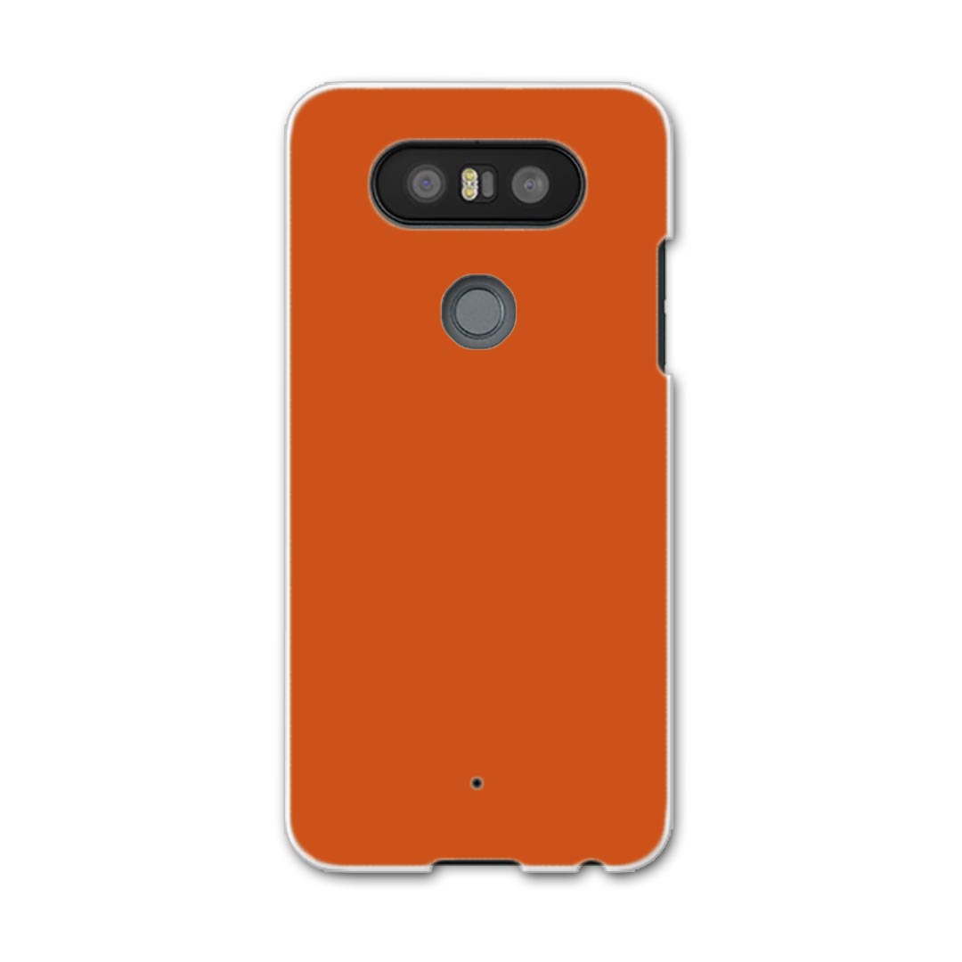 LGV34 isaiBeat イサイ ビート LG Electronics LGエレクトロニクス au エーユーlgv34 スマホ カバー ケース スマホケース スマホカバー PC ハードケース 009002 シンプル　無地　オレンジ