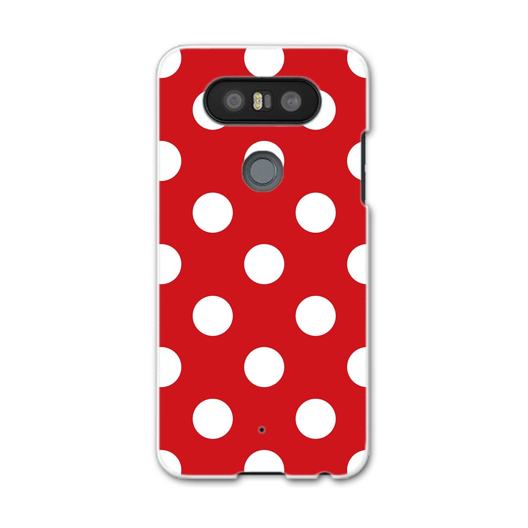 L-01J V20 PRO Electronics LGエレクトロニクス l01j docomo ドコモ スマホ カバー ケース スマホケース スマホカバー PC ハードケース シンプル　水玉　ドット　赤 その他 009067