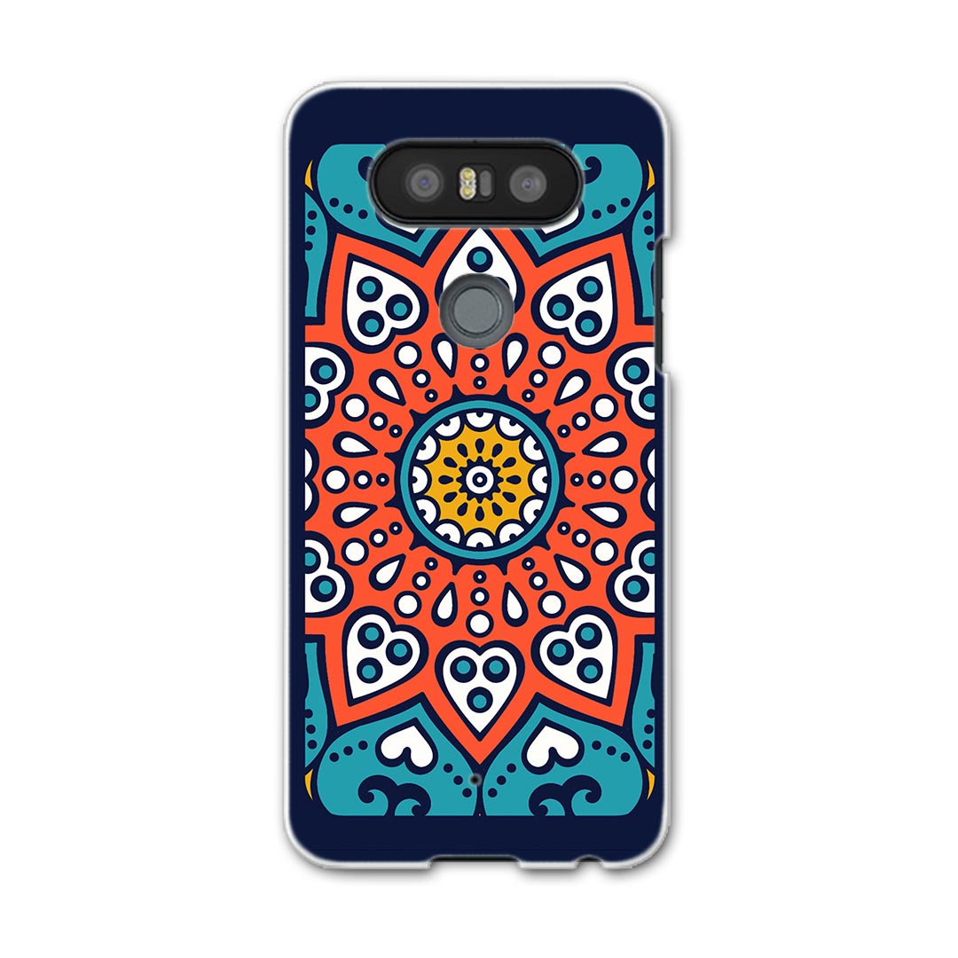 LGV34 isaiBeat イサイ ビート LG Electronics LGエレクトロニクス au エーユーlgv34 スマホ カバー ケース スマホケース スマホカバー PC ハードケース 010132 アジアン　模様　ハート