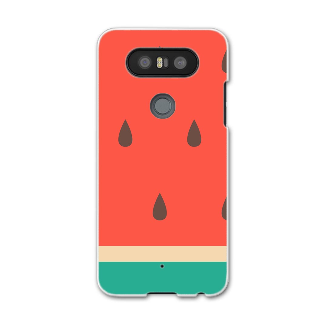 LGV34 isaiBeat イサイ ビート LG Electronics LGエレクトロニクス au エーユーlgv34 スマホ カバー ケース スマホケース スマホカバー PC ハードケース 010433 果物　スイカ　赤　緑