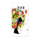 L-01K V30+ l01k docomo ドコモ スマホ カバー ケース スマホケース スマホカバー PC ハードケース 花 蝶 イラスト フラワー 004886(2)