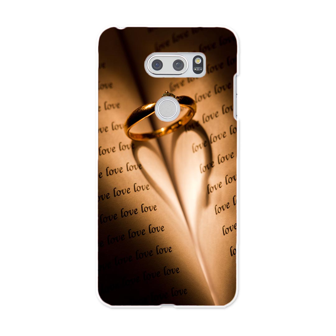 L-01K V30+ l01k docomo ドコモ スマホ カバー ケース スマホケース スマホカバー PC ハードケース 指輪 LOVE 結婚 写真・風景 005200