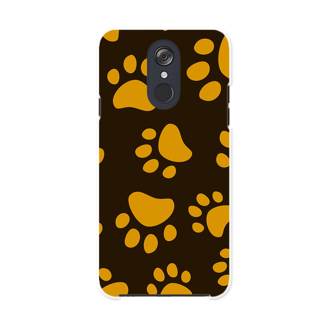 L-03K LG Electronics LG style エルジースタイル l03k docomo ドコモ スマホ カバー ケース スマホケース スマホカバー PC ハードケース 000062 足跡　犬　模様