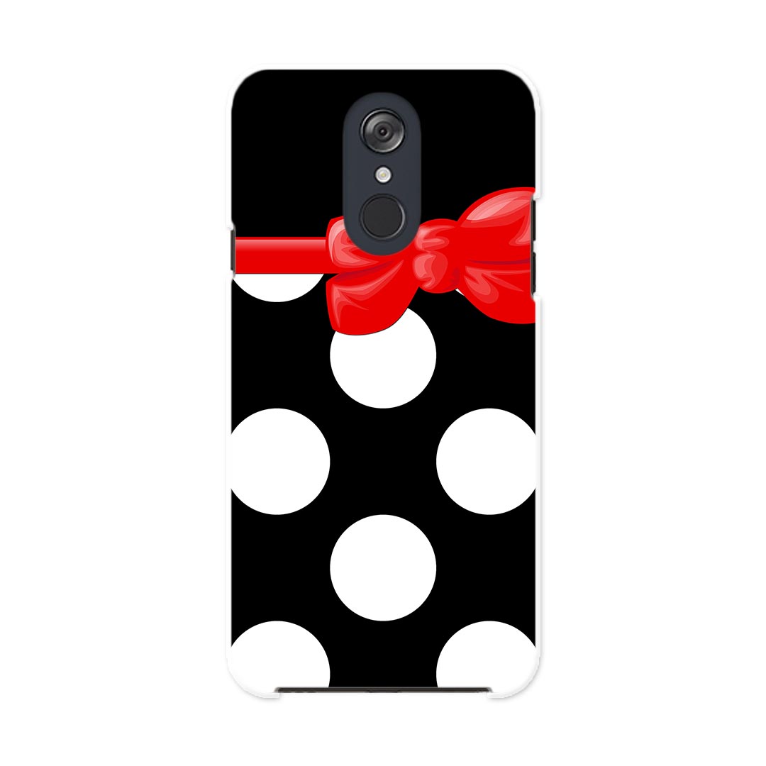 L-03K LG Electronics LG style エルジースタイル l03k docomo ドコモ スマホ カバー ケース スマホケース スマホカバー PC ハードケース 002346 リボン　水玉　黒
