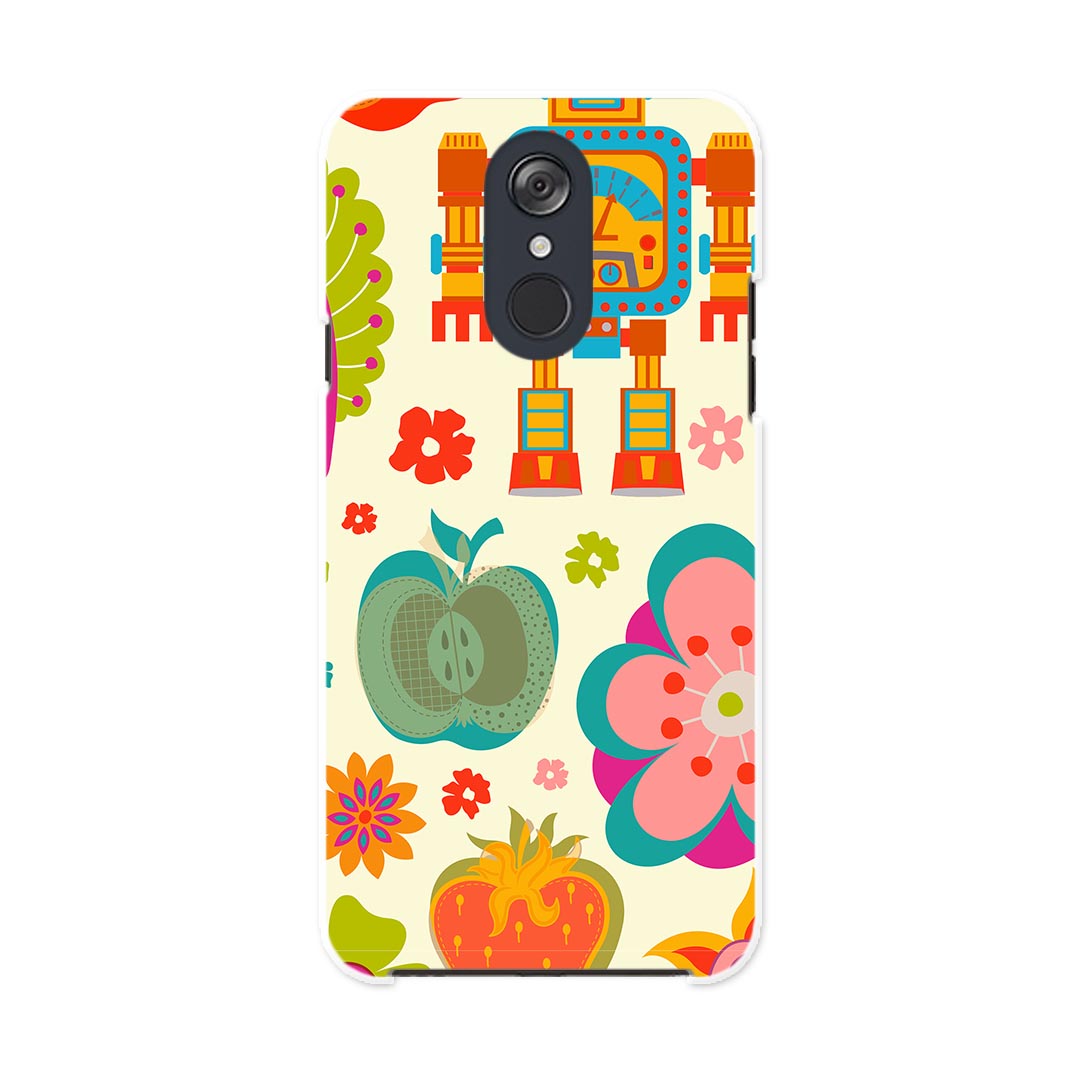 L-03K LG Electronics LG style エルジースタイル l03k docomo ドコモ スマホ カバー ケース スマホケース スマホカバー PC ハードケース 004117 花　果物　イラスト　カラフル