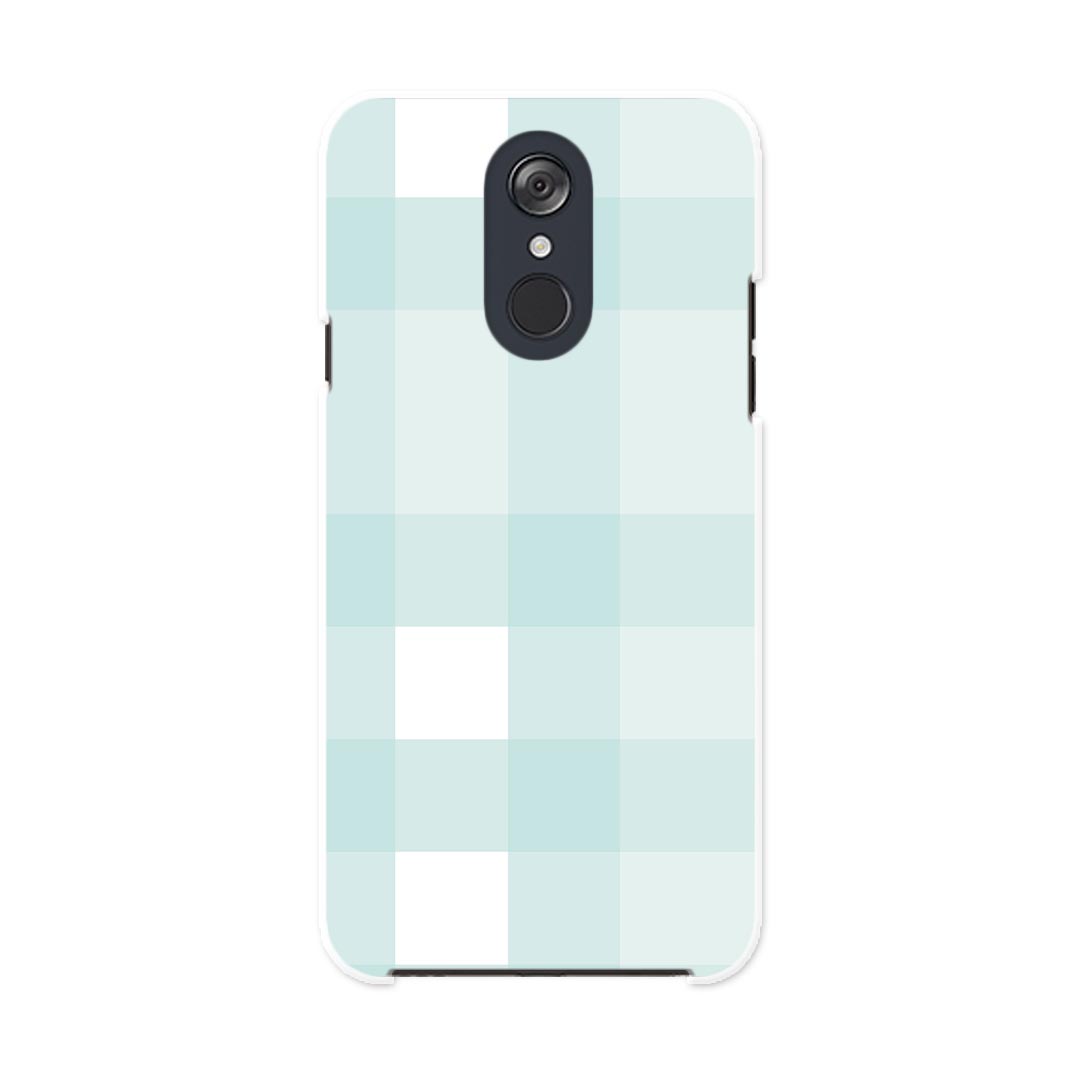 L-03K LG Electronics LG style エルジースタイル l03k docomo ドコモ スマホ カバー ケース スマホケース スマホカバー PC ハードケース 004223 チェック　青　白