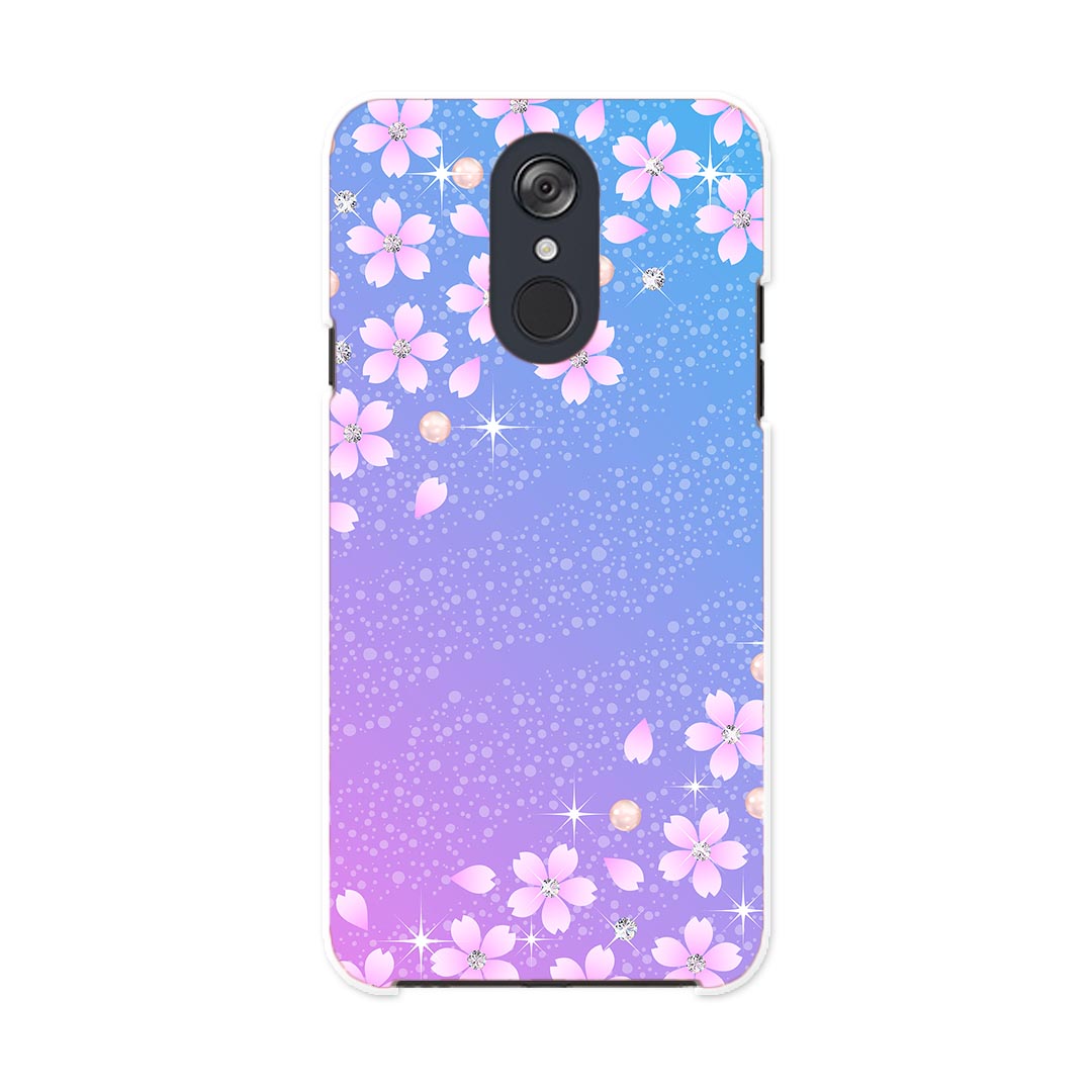 L-03K LG Electronics LG style エルジースタイル l03k docomo ドコモ スマホ カバー ケース スマホケース スマホカバー PC ハードケース 005359 桜　花　キラキラ