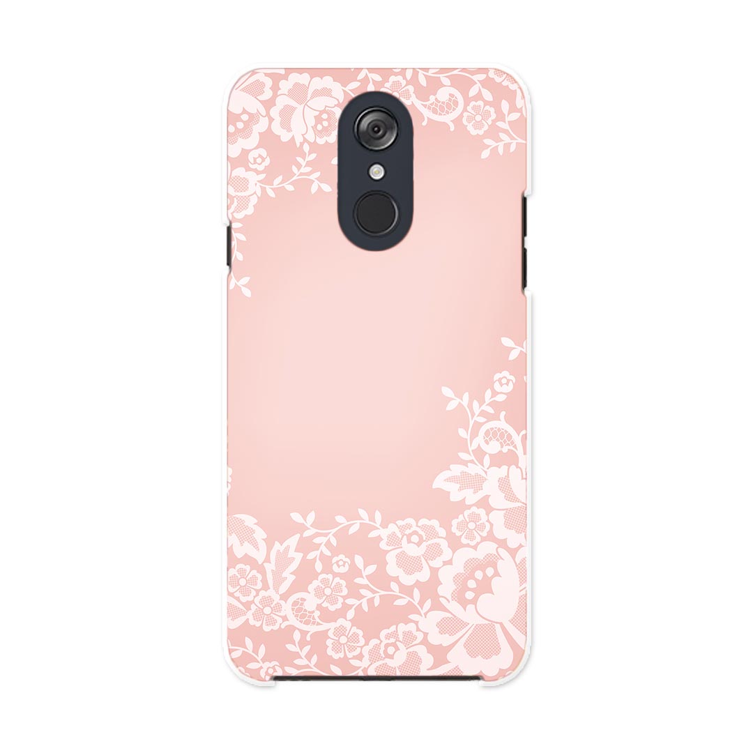 L-03K LG Electronics LG style エルジースタイル l03k docomo ドコモ スマホ カバー ケース スマホケース スマホカバー PC ハードケース 005367 ピンク　白　フラワー　エレガント