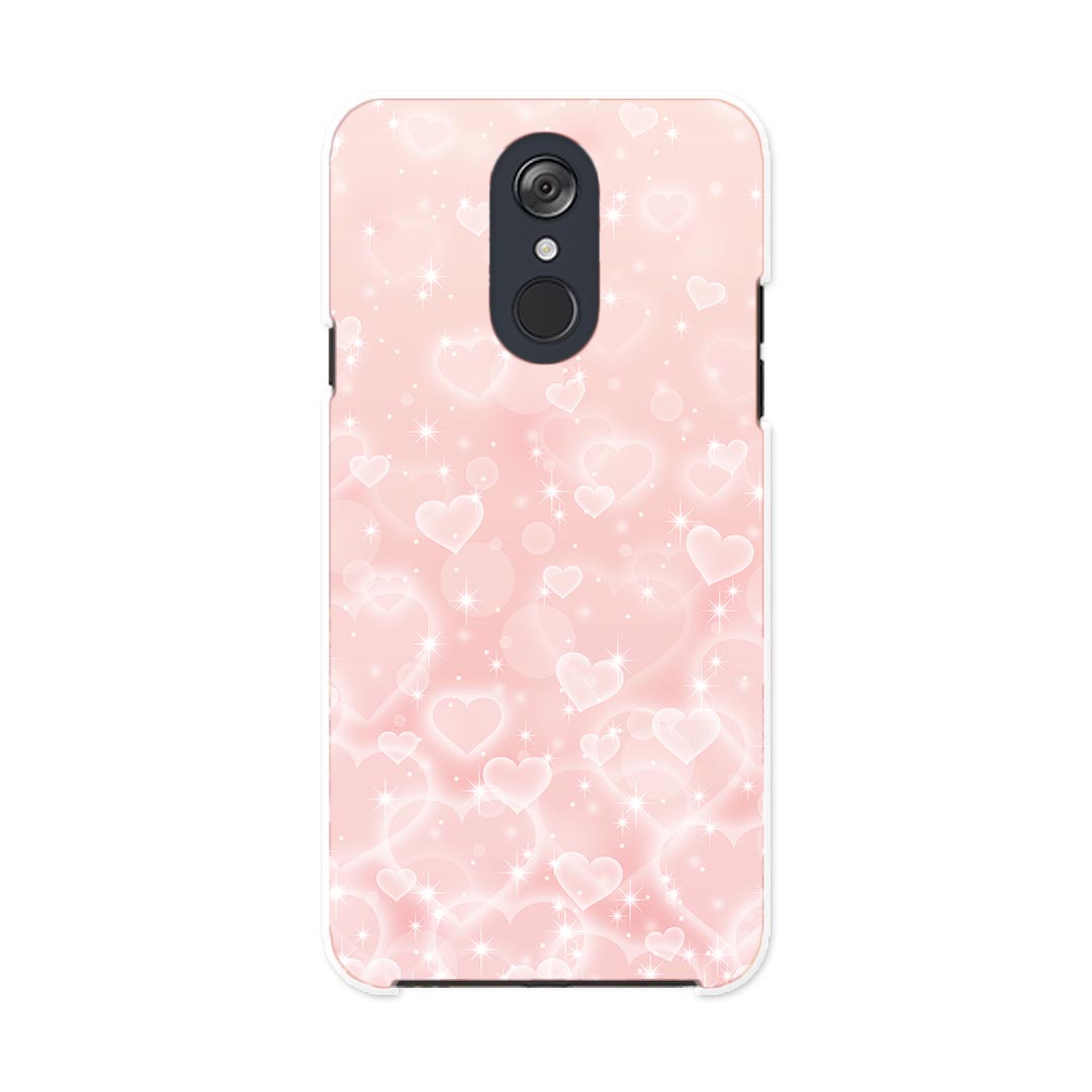 L-03K LG Electronics LG style エルジースタイル l03k docomo ドコモ スマホ カバー ケース スマホケース スマホカバー PC ハードケース 005894 ハート　ピンク　模様